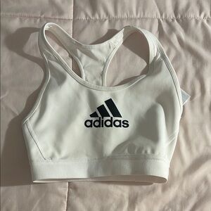 Adidas White Sports Bra